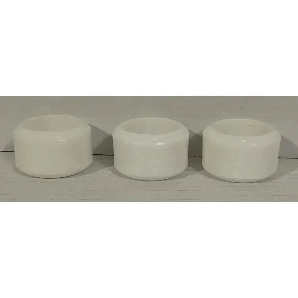 White Plastic Napkin Rings Holders Vintage 80’s-90’s 2” x 1 1/8 “ Set of‎ 3